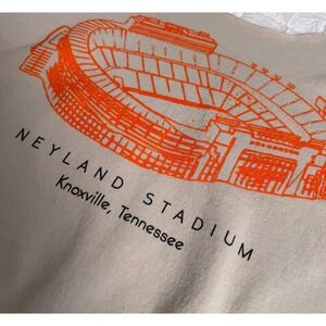 Neyland Stadium Knoxville Tennessee Custom Raw Neck Sweatshirt Orange Large Vols